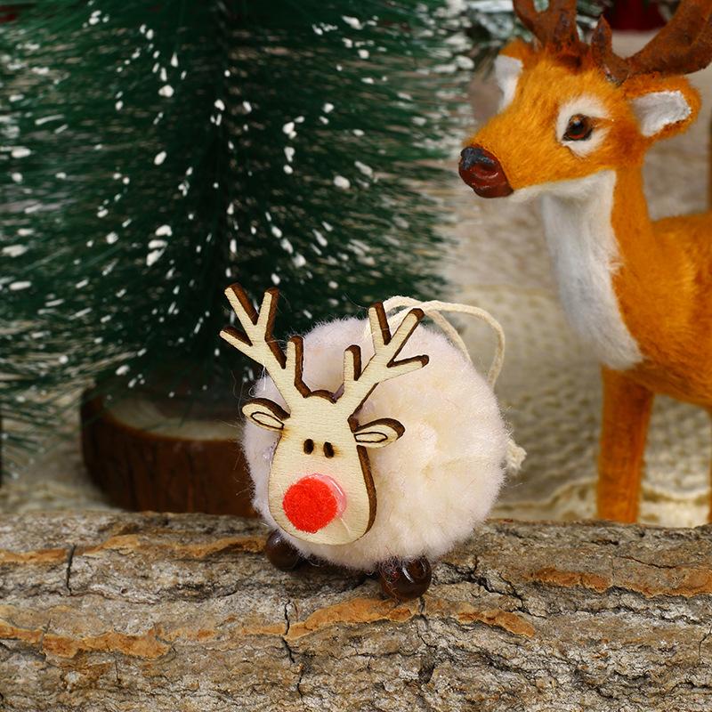 Christmas Decorations Wool Felt Cartoon Deer Pendant Creative New Elk Pendant Christmas Tree Pendant Gift