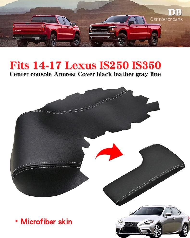 Leather Center Console Lid Armrest Cover Compatible For Lexus Is250 Is350 2014-2017 Style