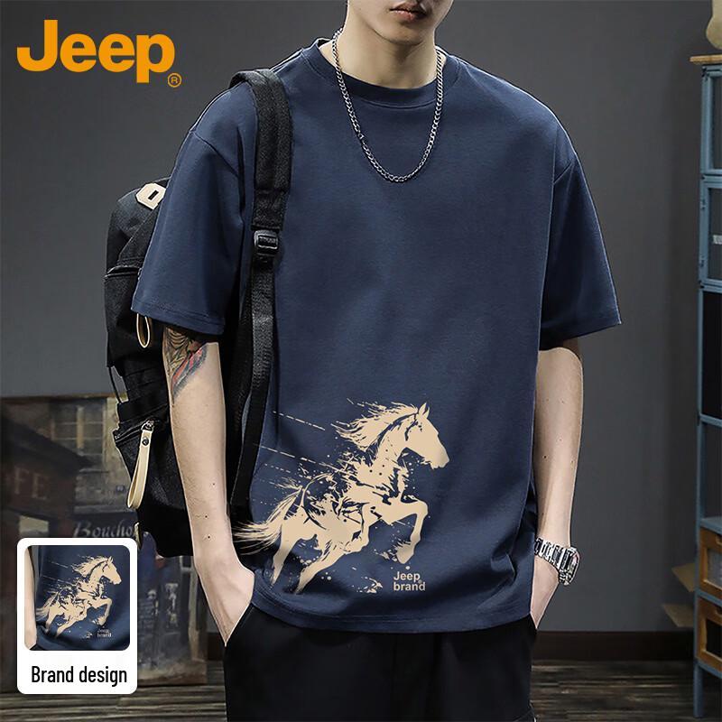 JEEP Men s Summer Loose Fit Short Sleeve T-Shirt M