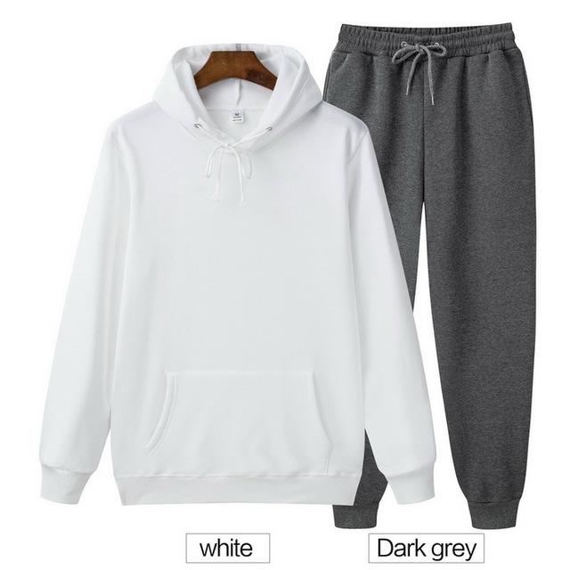 Einfarbiger Hoodie Zweiteiliges Set Kapuzenpullover Damen Hoodie Herbst Herren Hoodie + Hosen Sets