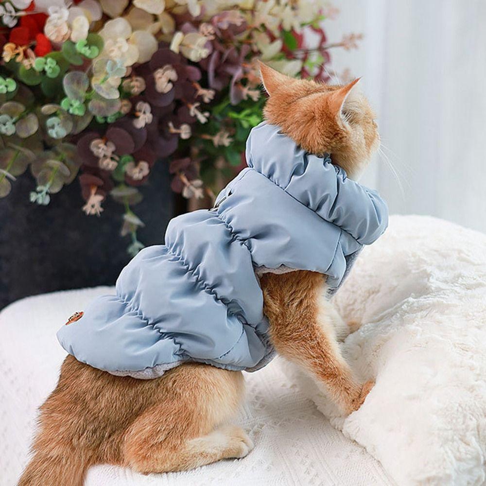 D-ring Vest Dog Winter Clothes Warm Coat Cat Costumes Pet Warm Jacket Chihuahua French Bulldog