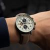 AVI-8 Hawker Hurricane Klasický Chronograf Pánské Hodinky 43,5 mm - Pouzdro z Nerezové Oceli, Tachymetrická Stupnice a Datumovka, Minerální Sklíčko, 5 ATM Voděodolnost