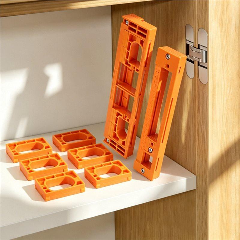 B97A-Hinge Slotting Mold Adjustable Hinge Hole Opener Installation Positioning Tool For Wooden Doors Woodworking