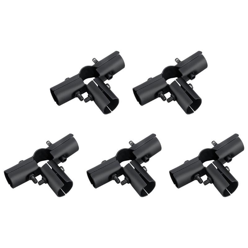 5pcs Rustproof Stainless Steel Pipes Fittings for Drying Racks Tube Connectors