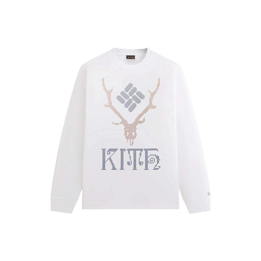 Kith X Columbia South2 West8 Terminal Tackle Soft Comfortable Skin-Friendly Long Sleeve T-Shirt Men Tops White KHM033488-101