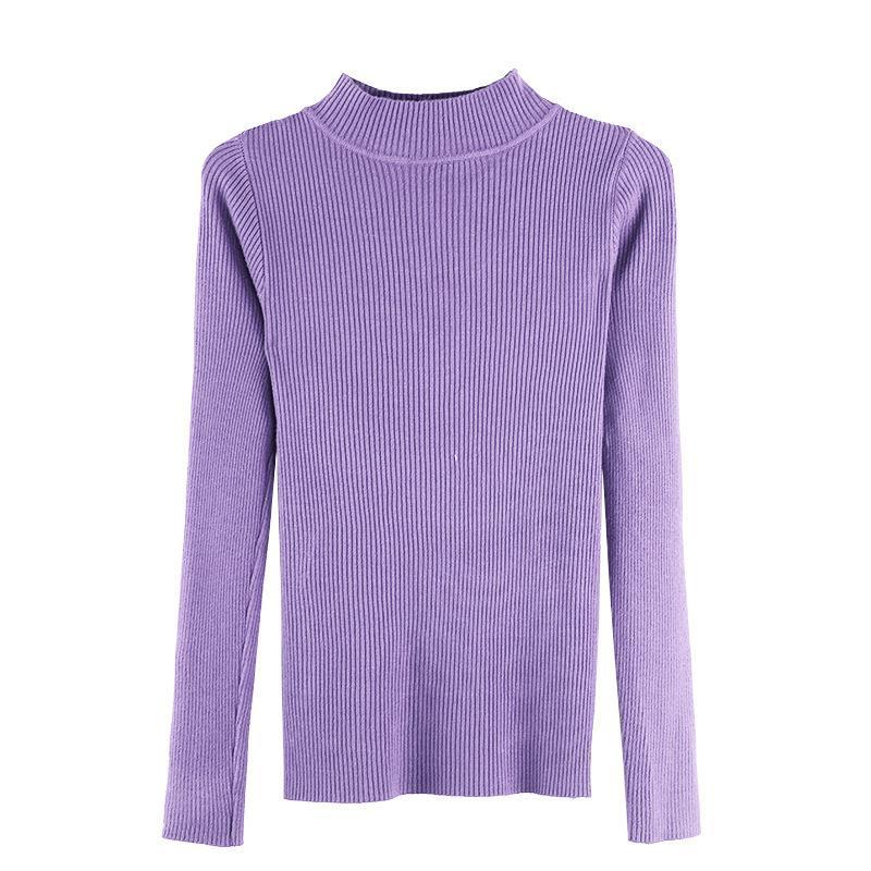 Women's Sweater Winter Thickened High Collar Sweater Women's Sweater Autumn Winter Solid Color Base Coat