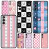 Handyhülle für Samsung Galaxy S25 Edge S24 S23 S22 S21 Ultra S20 FE 5G S10 S10E S9 Plus Weiche TPU-Hülle Rosa Gitter