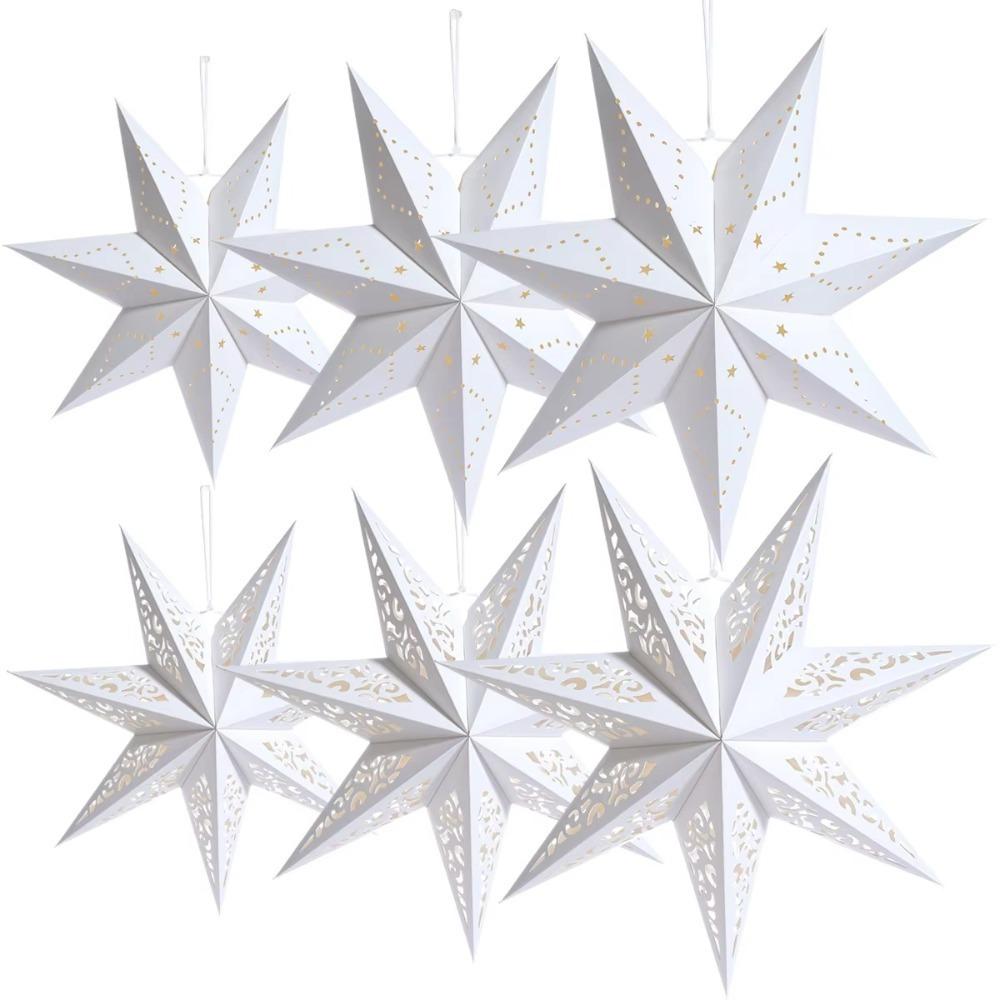 Eid Mubarak Star Lampshade 35/45cm Islam Muslim Light New Hollow Seven Point Star  Home Decorations