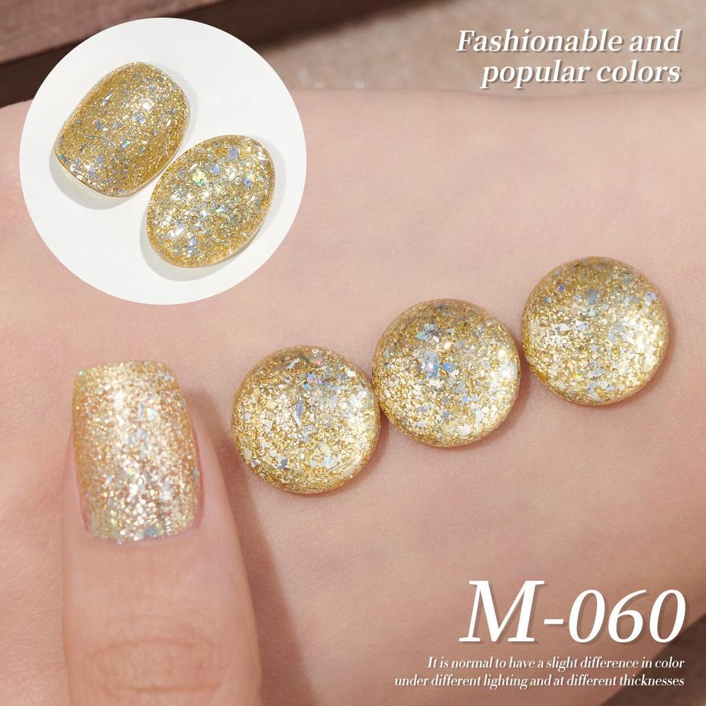2025 High-Density Dazzling Glitter Gel Nail Polish - Salon Exclusive, Light-Cured Formula