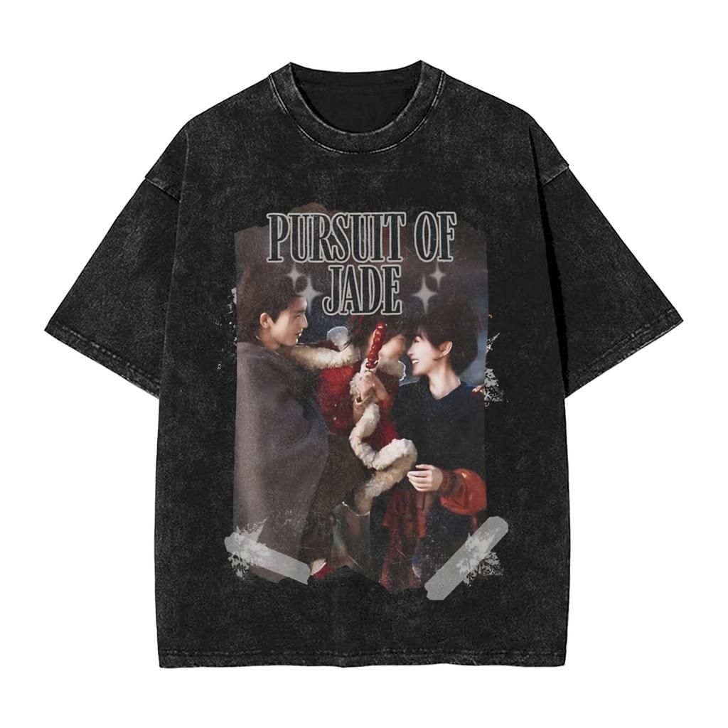 Achtervolging van Jade Zhu Yu Gewassen T-shirts Streetwear T-shirts TV-serie T-shirts Tops voor Mannen Vrouwen Korte Mouw High Street Grafisch