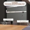 Mobile Pedestal Filing Cabinet, 2 Drawers, Lockable, Rollable, 37 cm x 43.5 cm x 67.5 cm, Black