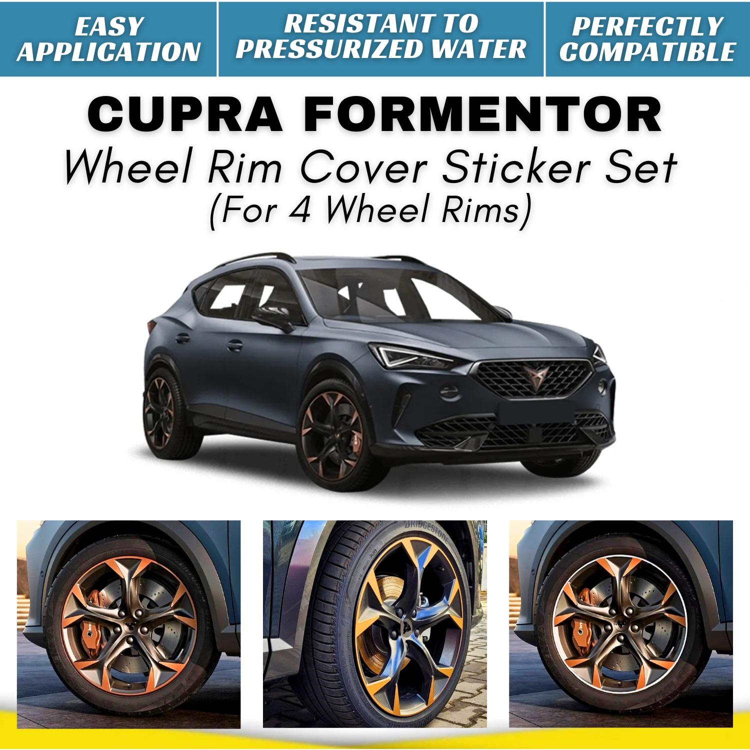 

For Cupra Formentor Wheel Rim Cover Sticker Set (For 4 Wheel Rims) - High Quality Vinyl, Self-Adhesive Long-Lasting Water-Resistant MODEL 2