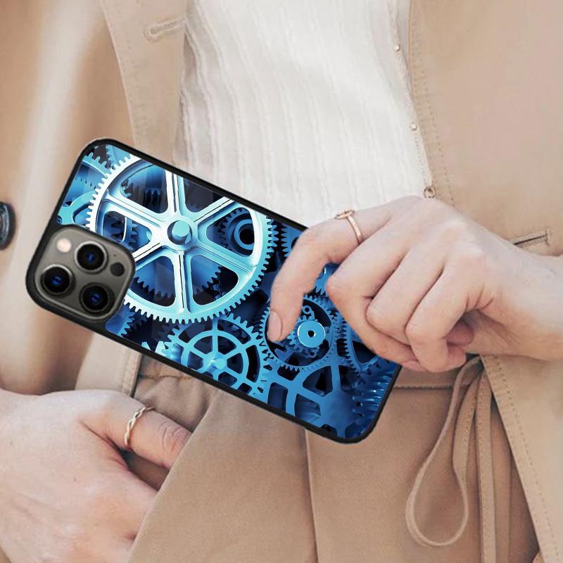 Steampunk Gears Levers Engine Magnetic Phone Case For APPLE iPhone 17 Air 16 14 13 12 Pro Max 15 Plus Wireless MagSafe Cover