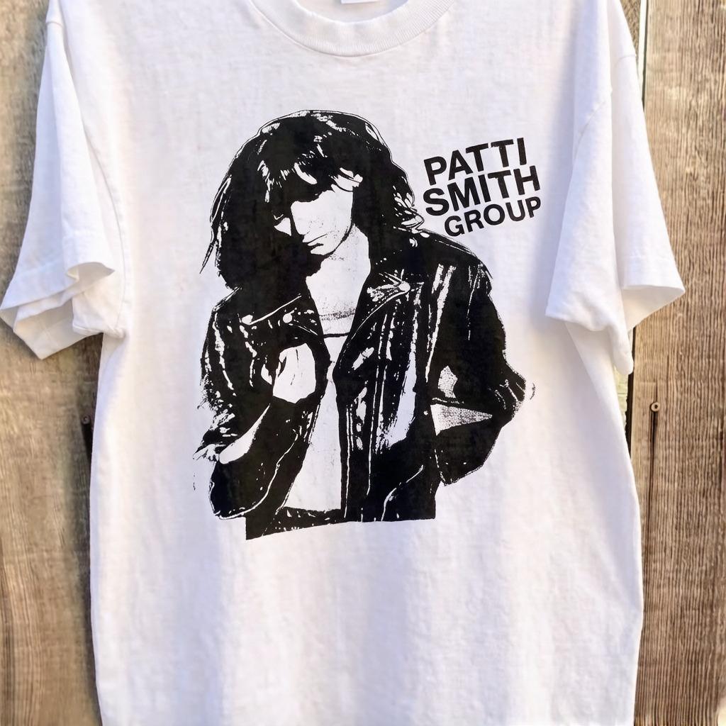 Amerikanisches Vintage 1979 Patti Smith GROUP Konzert Unisex T-Shirt Sommer Neue Vintage Mode Unisex und Damen Streetwear