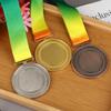 Metall-Auszeichnungsmedaillen mit Halsband Gold Silber Bronze Stil für Sport Akademiker oder jeden Wettbewerb Durchmesser