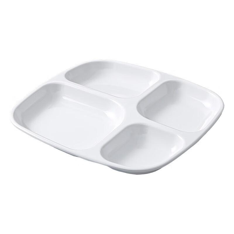 PYTHONIC Melamine 6-Compartment Rectangular Fast Food Tray