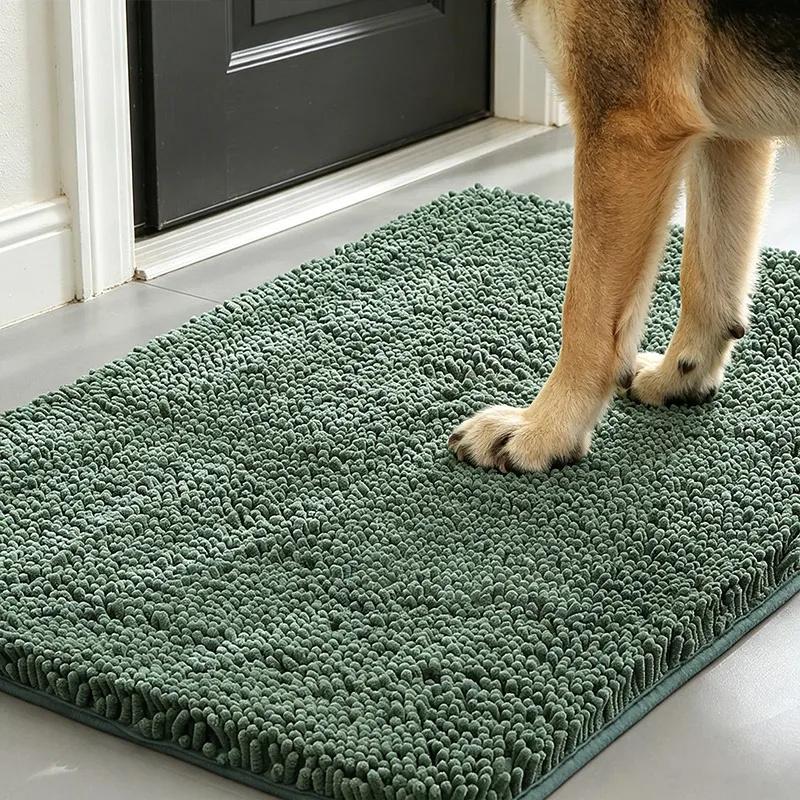 1 PCS Bathroom Rug Mat Non Slip Quick Dry Bath Mats Extra Thick and Super Absorbent Bath Rugs Microfiber Chenille Shower Carpet