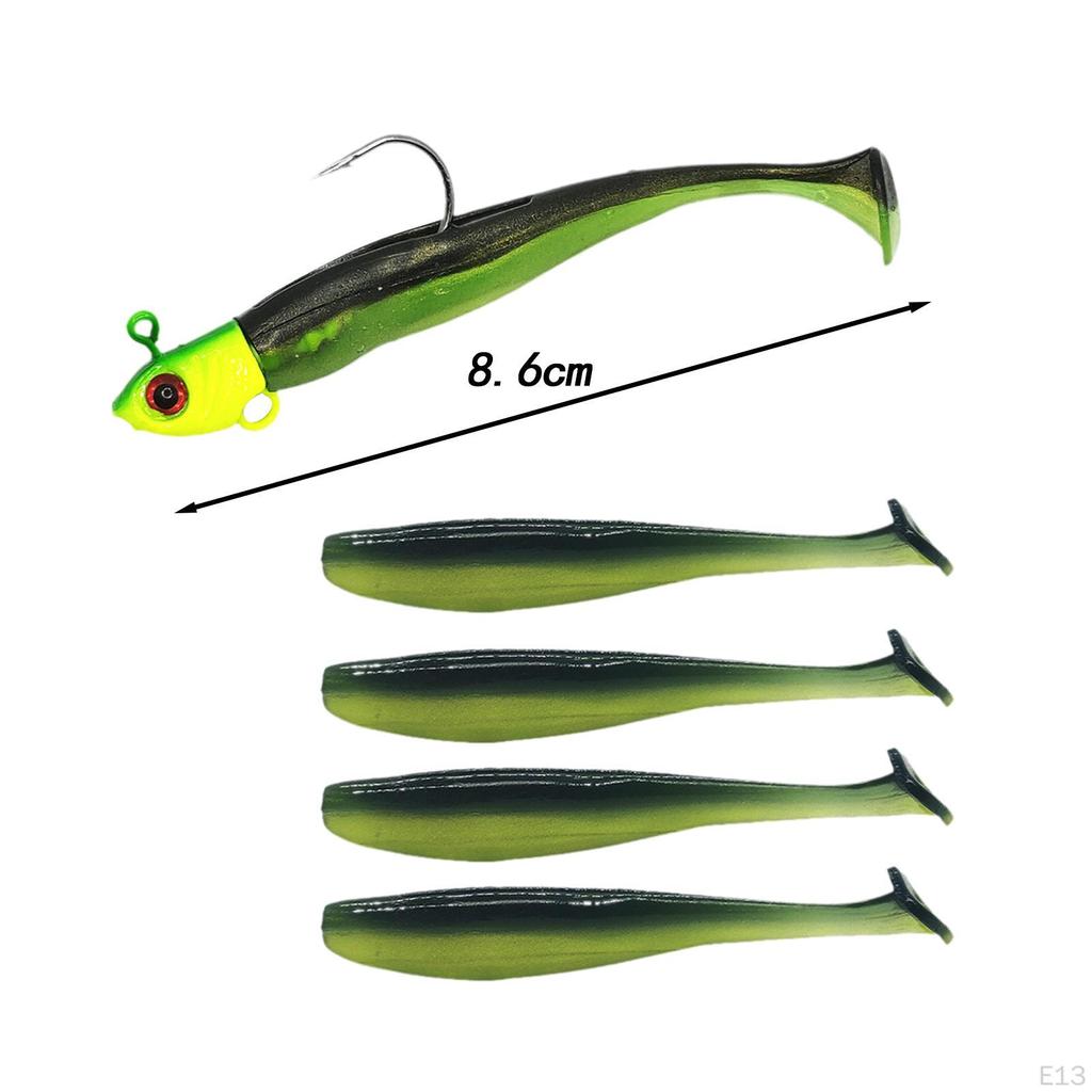 Fishing Baits Artificial Silicone Portable Hard Lures with Sharp Hook for