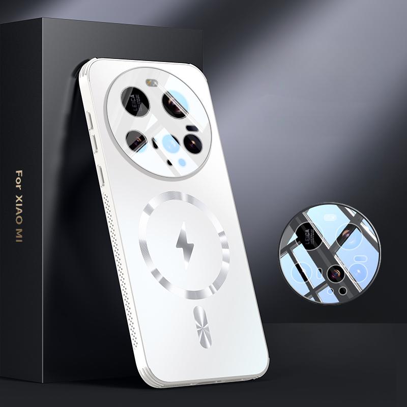 

для Чехол Magsafe для Xiaomi 15 Ultra Frosted Shockproof Lens Film Защитная пленка для Xiaomi Mi 15 14 Pro 13 Магнитный чехол for Xiaomi 15 Ultra белый