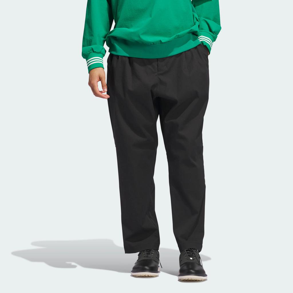 Adidas Originals Rolling Links Chino Trousers Simple Pure Comfortable Brand Logo Embroidery Casual Loose Knit Sports Pants Men Trousers Black IW6655