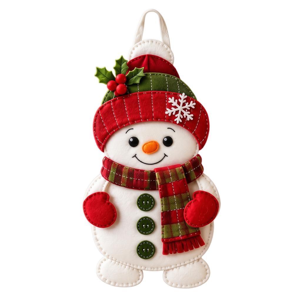 2D Snowman and Santa Hanging Ornament for Christmas Door and Home Decor