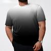 Men's Gradient Print T-Shirt - Crew Neck, Short Sleeve, Casual, Stylish & Breathable