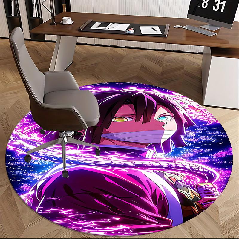 Anime Character Round Chair Mat - Fantasy Decorative Rug for Home