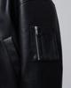 Musinsa Standard Synthetic Leather Extra Oversized Ma-1 Bomber Jacket [Black]
