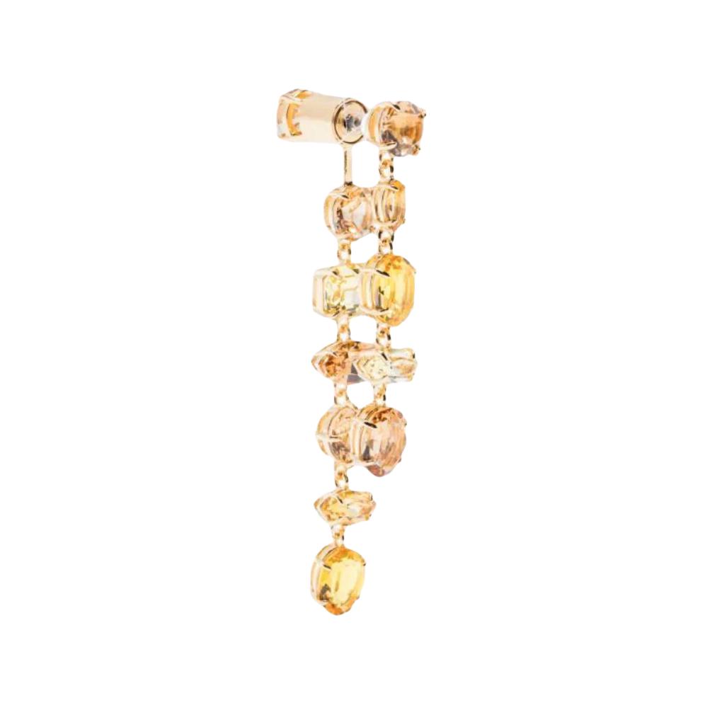 

Swarovski Floral Engraved Gold Plated Earrings Unisex earrings 5718073 Box (Random Color)
