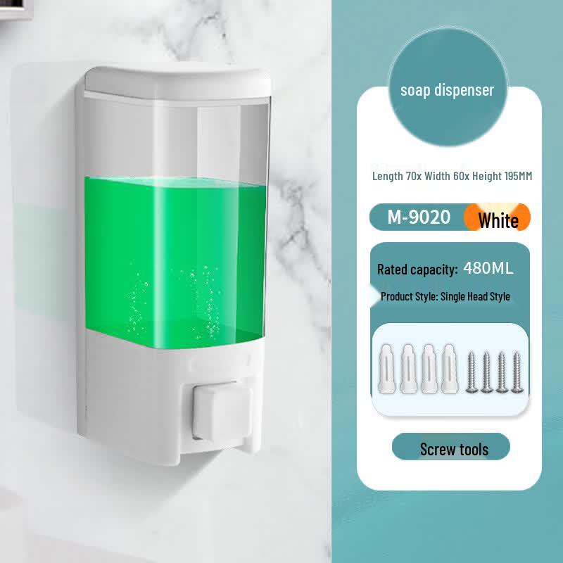 Morton White Manual Wall-Mounted Soap Dispenser