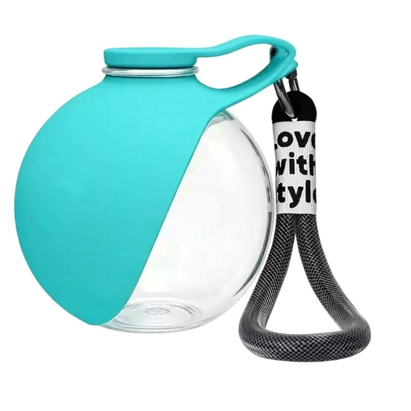 Dog Travel Water Bottle Easy To Carry Outdoor Pet Drinking Container With Clear Body And Spill Proof Cap