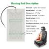 Universal 12V Built-in Car Seat Heater Kit Fit 2 Seats w 25W Carbon Fiber Heating Pads 6-Levels Knob Dual Control Switch System