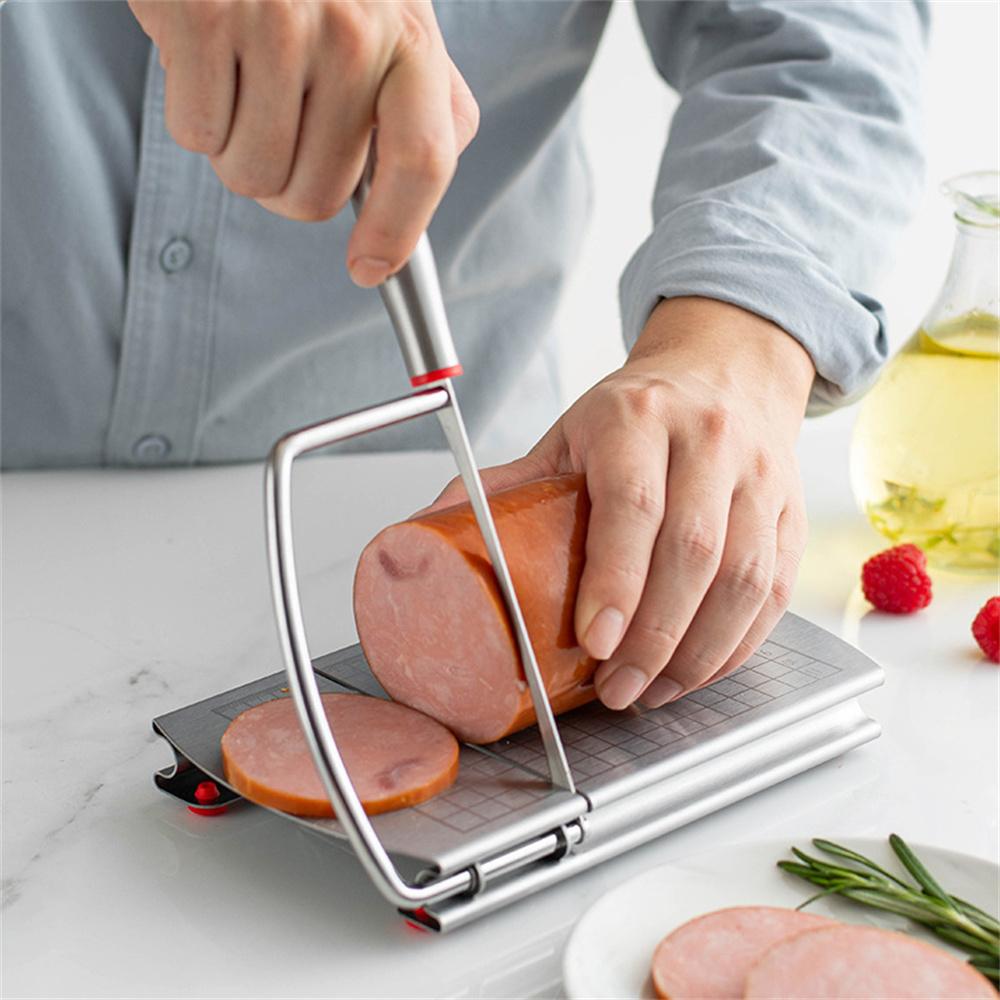Stainless Steel Cheese Cutter with Scale Cheese Butter Slicer Vegetable Fruit Cutter (No FDA Certified, BPA Free)