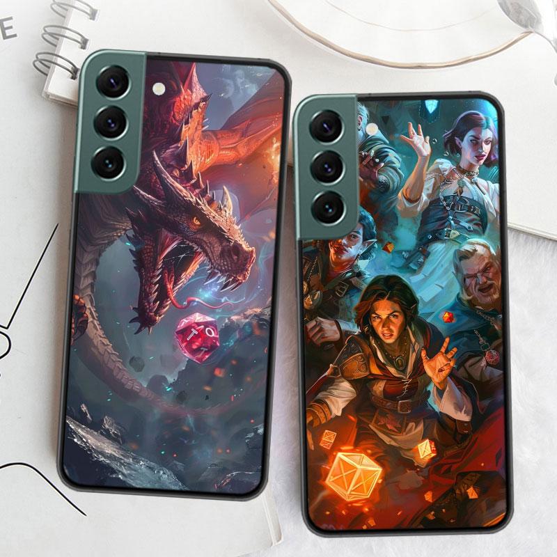 Game D-Dungeons D-Dragons D-DND Phone Case For Samsung Galaxy S22 S25 Ultra S21 S10 Plus S26 Edge S20 S23 S24 FE Cover Silic
