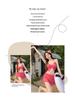 Sweet & Sexy Rose Red Women's Three-Piece Bikini - Influencer Style for Beach Vacations