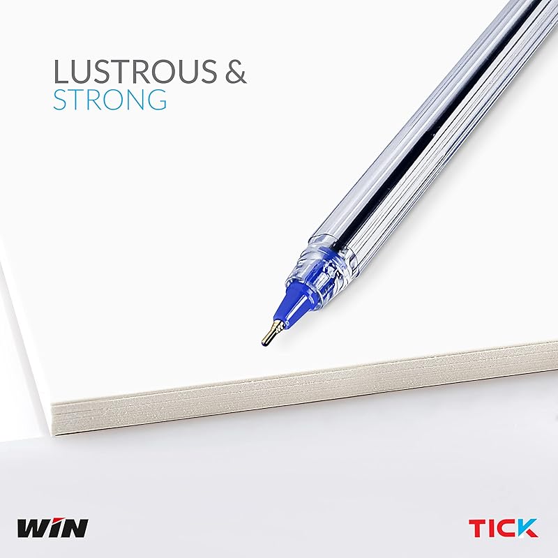 

WIN Tick Ball Pens | 60 Blue Ink Pens | 0.7 mm Tip | Comfortable Grip to Hold | Pens for Students | Smooth Writing | Ide 60 синий