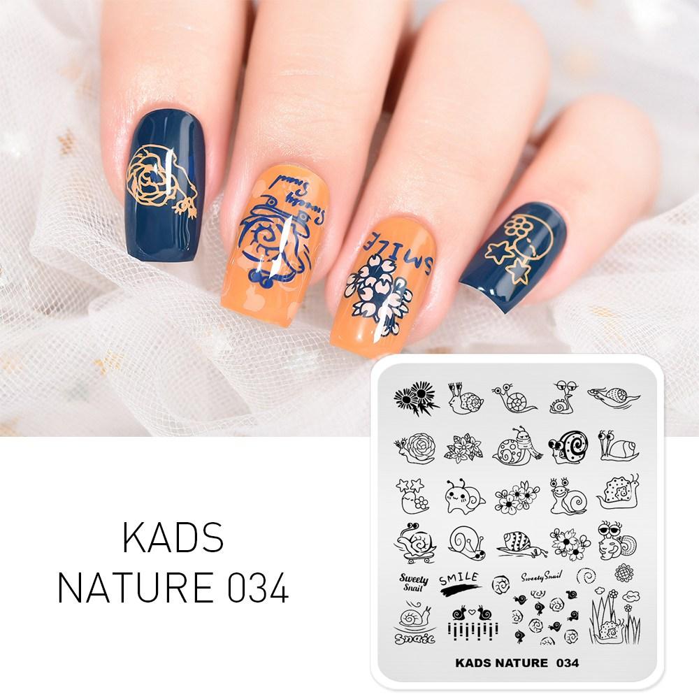 kads Nail Art Stamping Plates 63 Designs Nature Series Nail Template Stencil Plates for Nail Salon