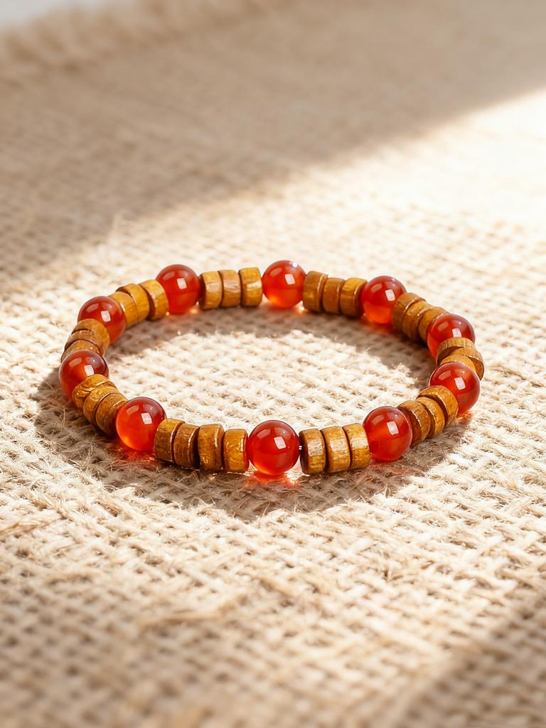 Retro Style Gold color Volcanic Lava Stone Beaded Bracelet Brown Wood Beads Energy Reiki Charm Grounding Protection Jewelry Gift