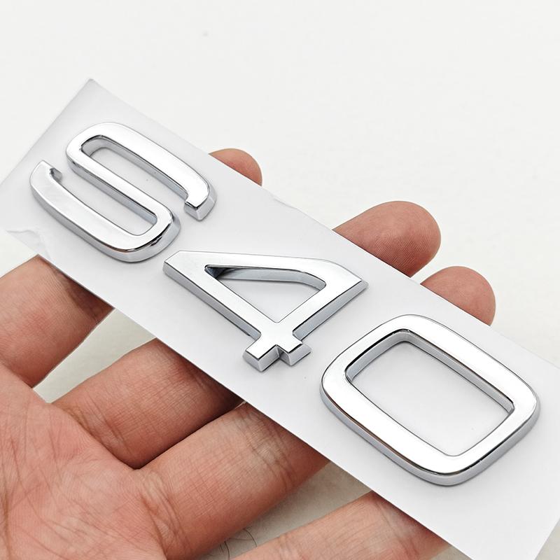 3D ABS Rear Trunk Letters Emblem For XC90 XC60 XC40 S90 S60 S40 AWD Car Styling Badge Chrome Black Sticker Accessories
