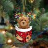 Festival Dog Hanging Charm Acrylic Dog Pendant Christmas Decoration Hanging Dog Ornament for Tree Adornment