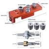 Ergonomic Aluminum Alloy Double Function Hole Punch And Tap Kit For Professional DIYer Projects Accurate Positioning