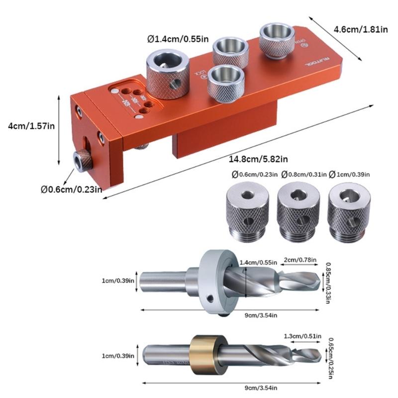 Ergonomic Aluminum Alloy Double Function Hole Punch And Tap Kit For Professional DIYer Projects Accurate Positioning