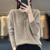 Fashion Women Cardigans Cashmere Sweater Autumn Winter O-neck Long Sleeve Knitwear Female Basic Clothing Tops