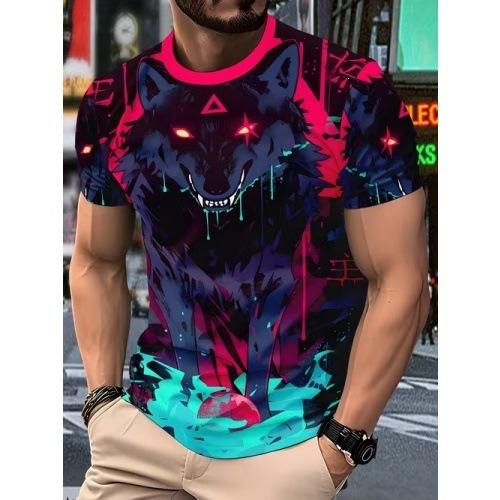 3D Digitaldruck T-Shirt Teenager Herren Kurzarm Oberteil Vielseitig Atmungsaktiv