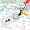 Compass Map Scale Ruler Folding Survival Waterproof Multifunctional for Outdoor Hiking Camping Survival Guiding Tool