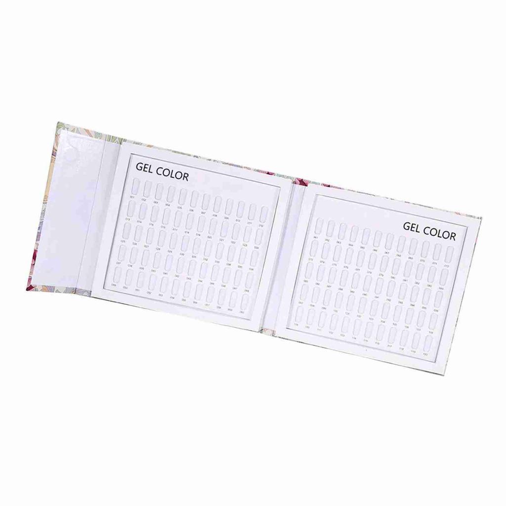 2 Tipos Livro Cartela de Exibição de Cores de Unha Cartão de Exibição de Cores de Gel de Esmalte Placa de Exibição de Nail Art