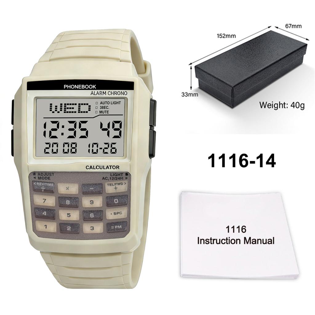 Trendy Fashion Calculator Watch Multi Functional LED Digital Watch Student Leisure Sports Watch Men's and Women's Styles