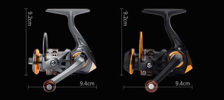 VISPREA 500 Spinning 5kg Max Easy to Long Suitable for Saltwater and with Interchangeable Gear YU61 Reel, Lightweight, Drag, Use, Casting, Freshwater,