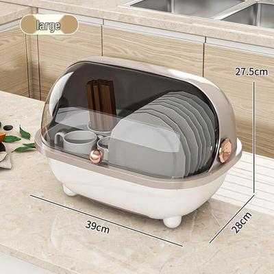 Égouttoir à vaisselle de cuisine avec couvercle