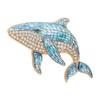 1 Pezzo Adorabile Spilla Pesce Marino Animale a 4 Colori Spille Balena con Strass per Vestiti da Donna Spille per Zaino Regali